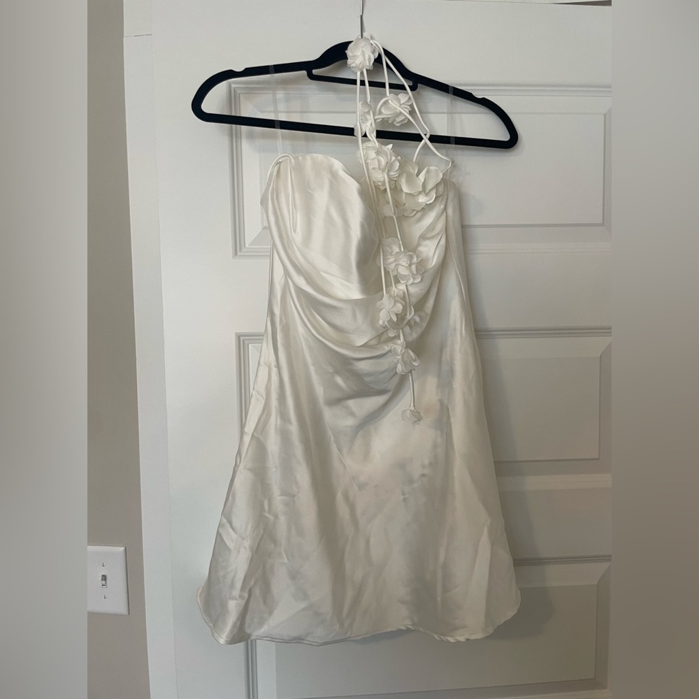 Meshki Ottillie Rose Halter Mini Dress. - size M - worn once.
